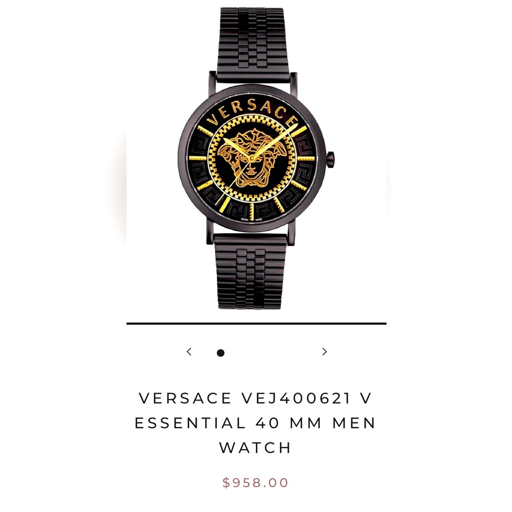 VERSACE VEJ400621 V ESSENTIAL 40 MM MEN
WATCH